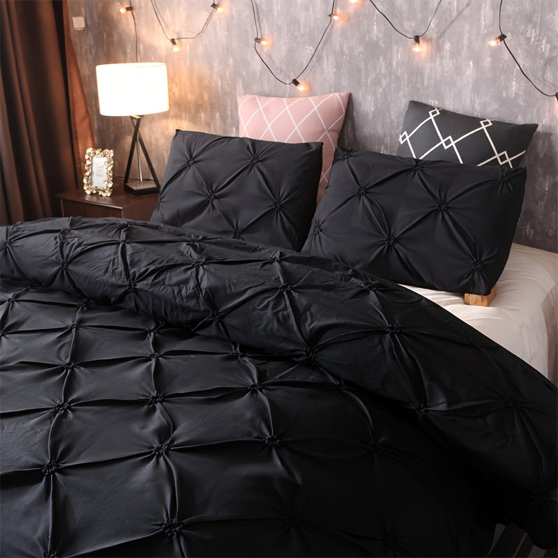 Duvet Cover Set | Quilted Texture | Breathable All-Season Comfort | Polyester - Image 9