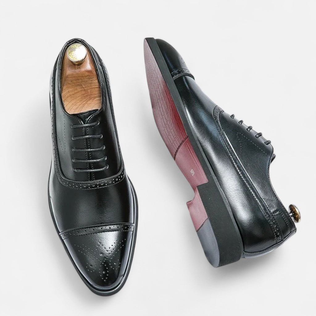 Men’s Statement Carved Formal Essential Shoes with Non-Slip Sole