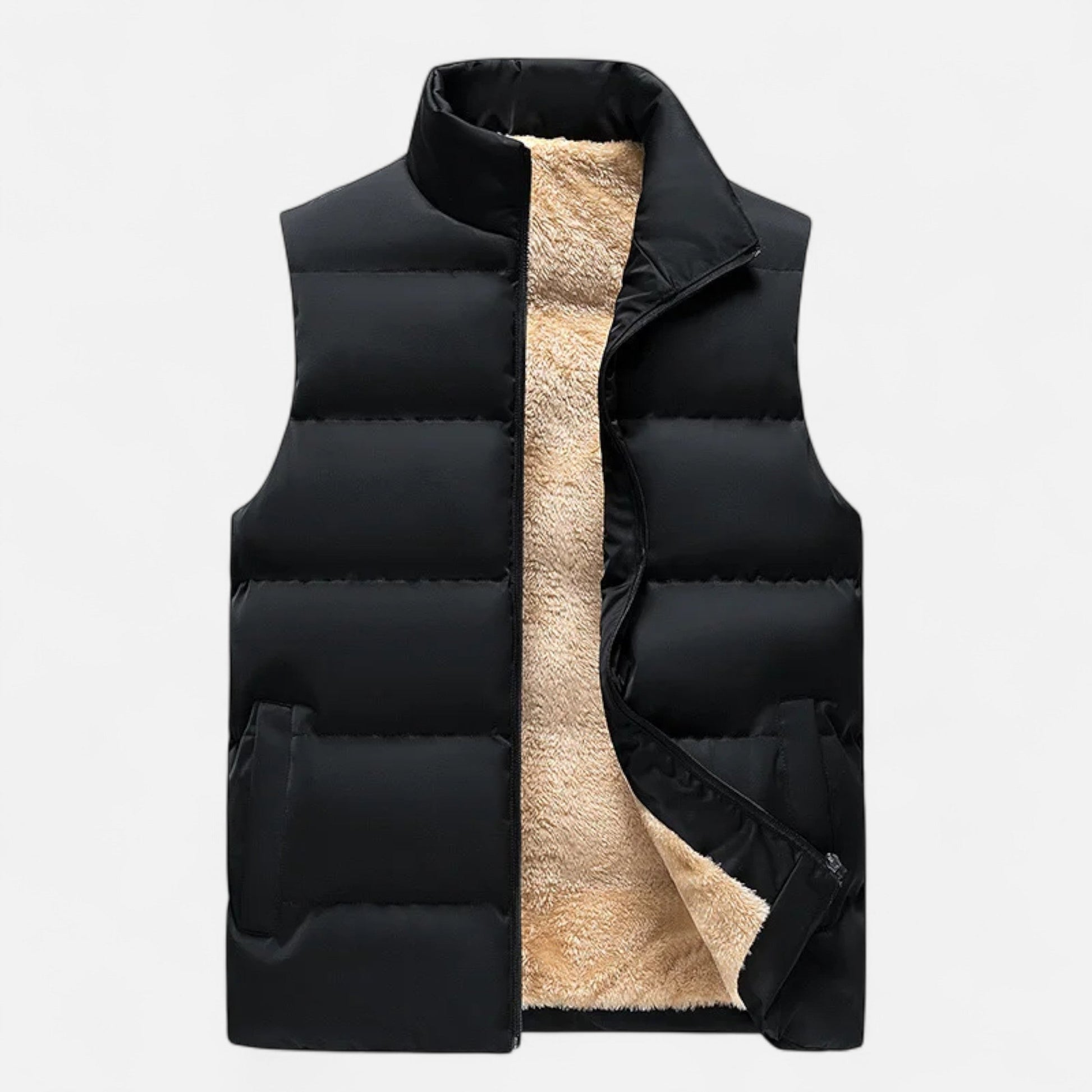 Men’s Insulation Practical Thermal Winter Vest with Fleece Lining