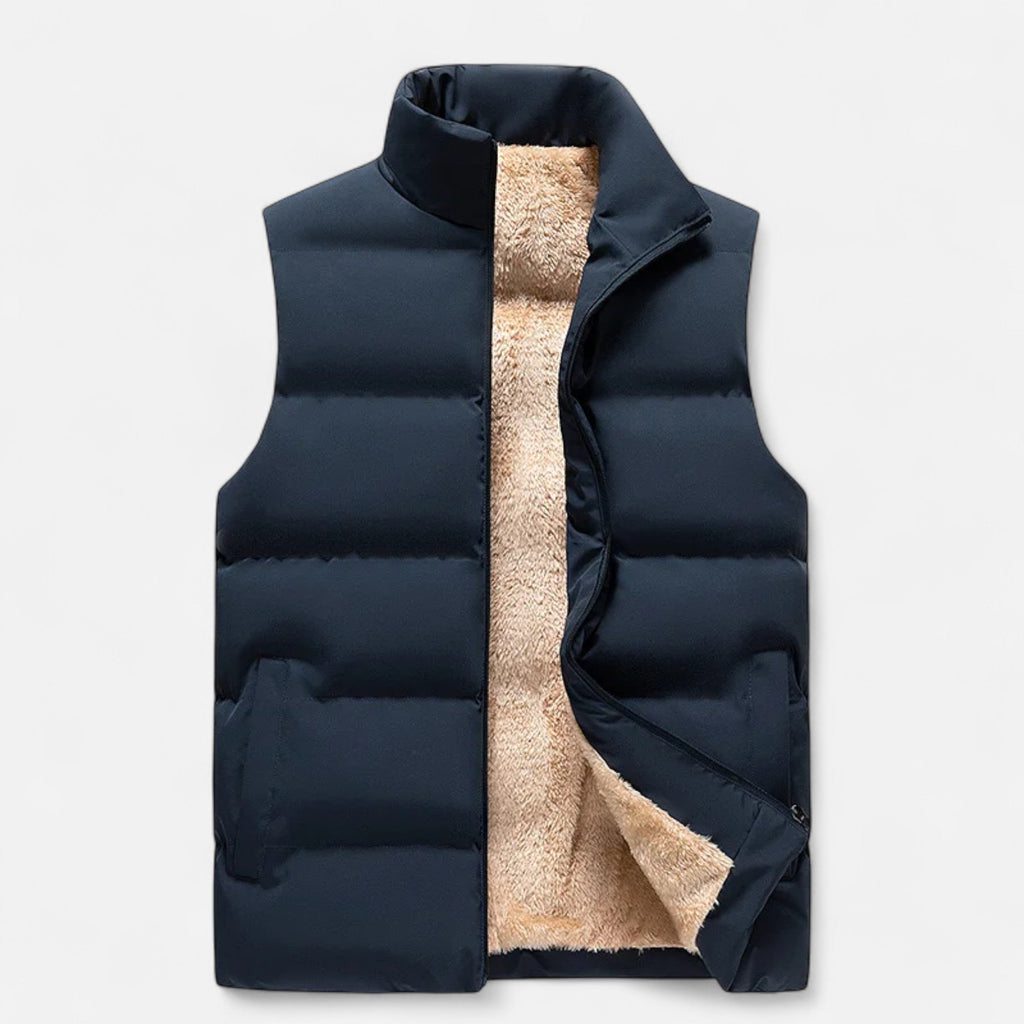 Men’s Insulation Practical Thermal Winter Vest with Fleece Lining