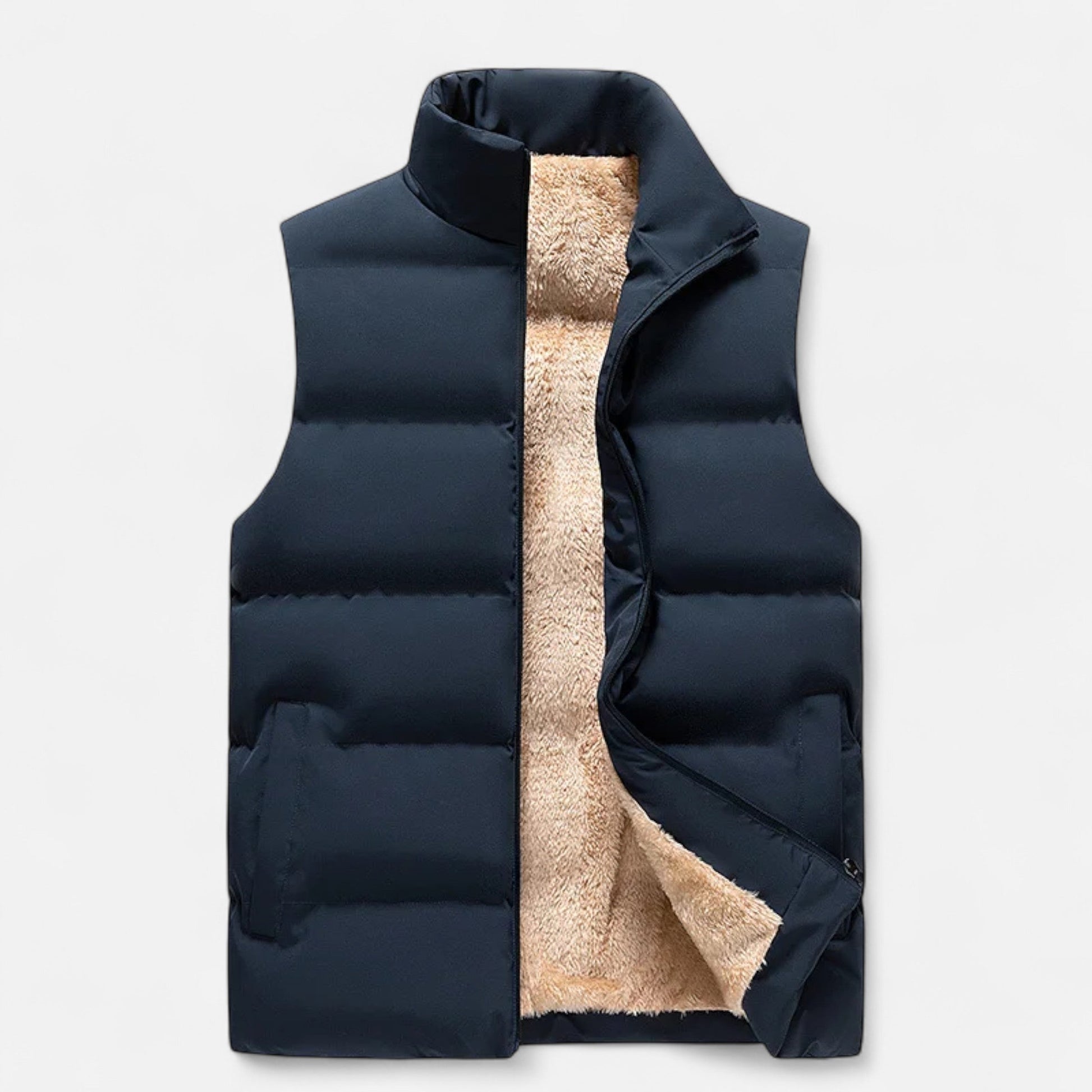 Men’s Insulation Practical Thermal Winter Vest with Fleece Lining