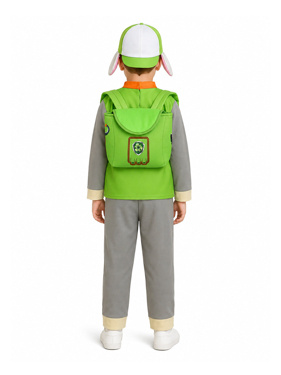 Boys 4 Piece Green Pup Costume - Image 2