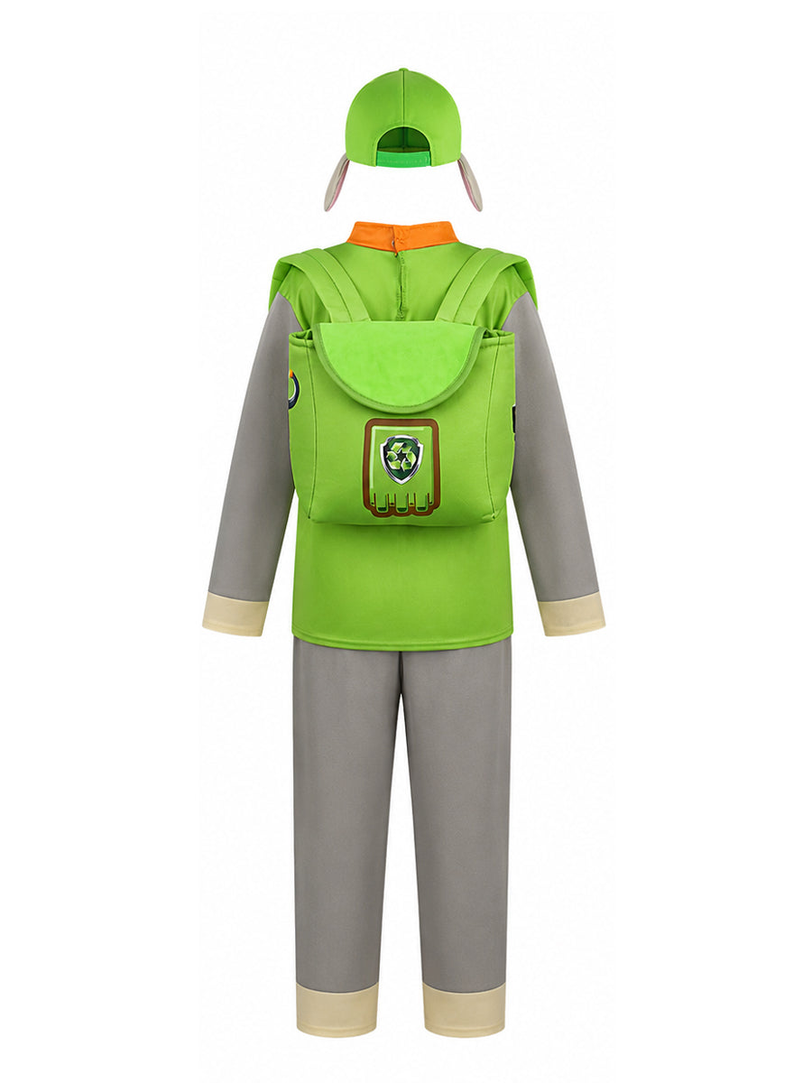 Boys 4 Piece Green Pup Costume - Image 6