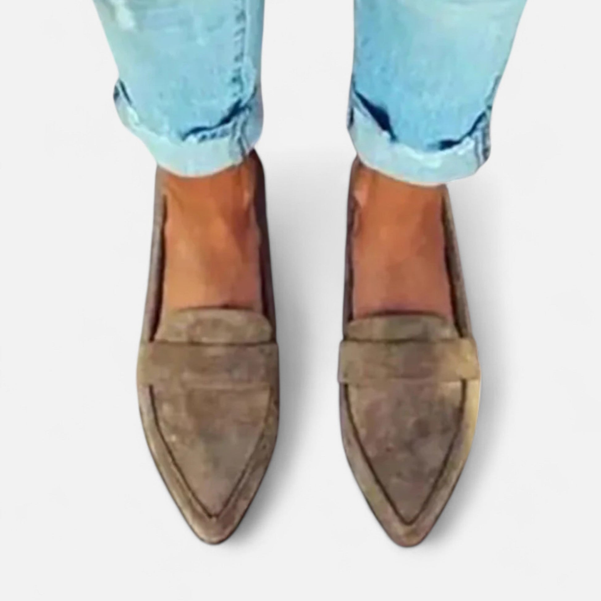 Women’s Retro Supportive Fit Loafers with  Pointed-Toe Design