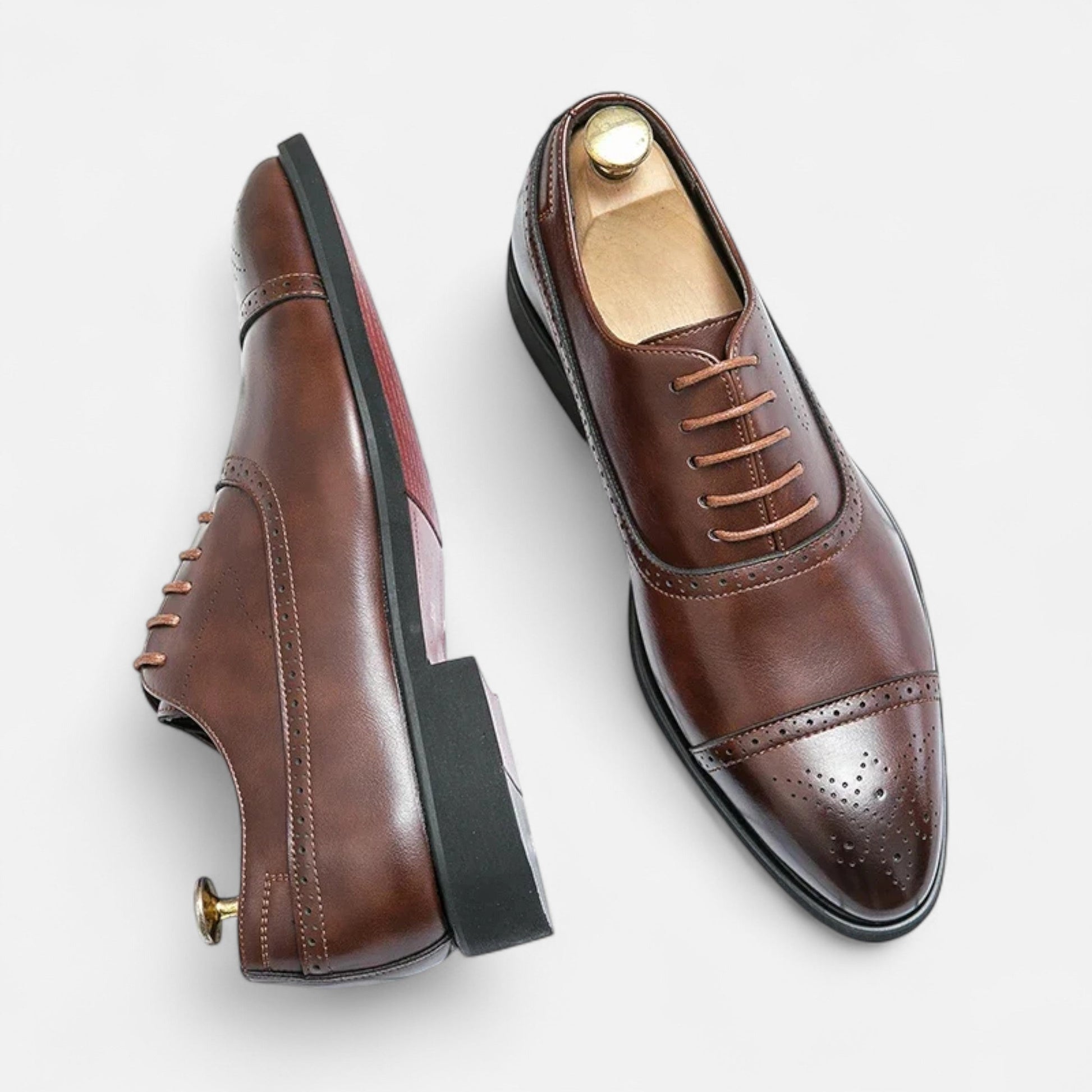 Men’s Statement Carved Formal Essential Shoes with Non-Slip Sole
