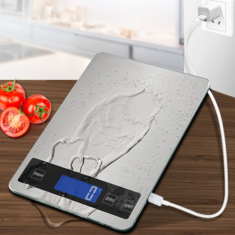 Digital Kitchen Scale 15kg Rechargeable Waterproof Precision Food Weighing - Image 2