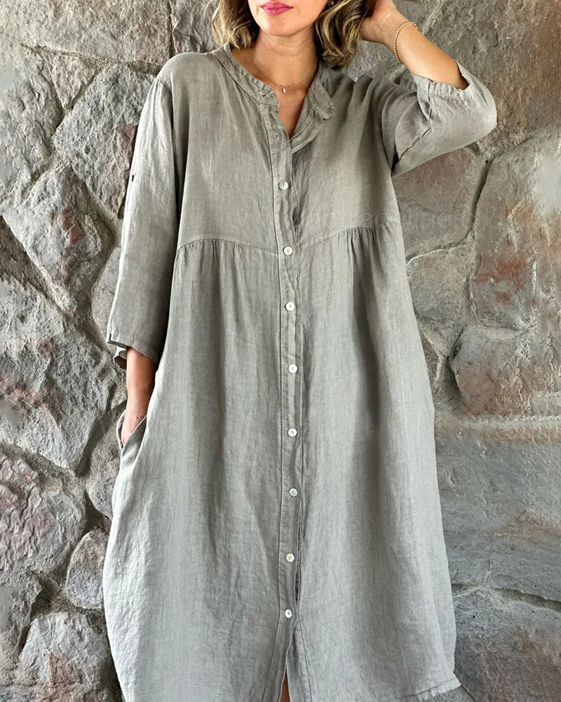 Casual Summer Flowing Shirt Dress for Women