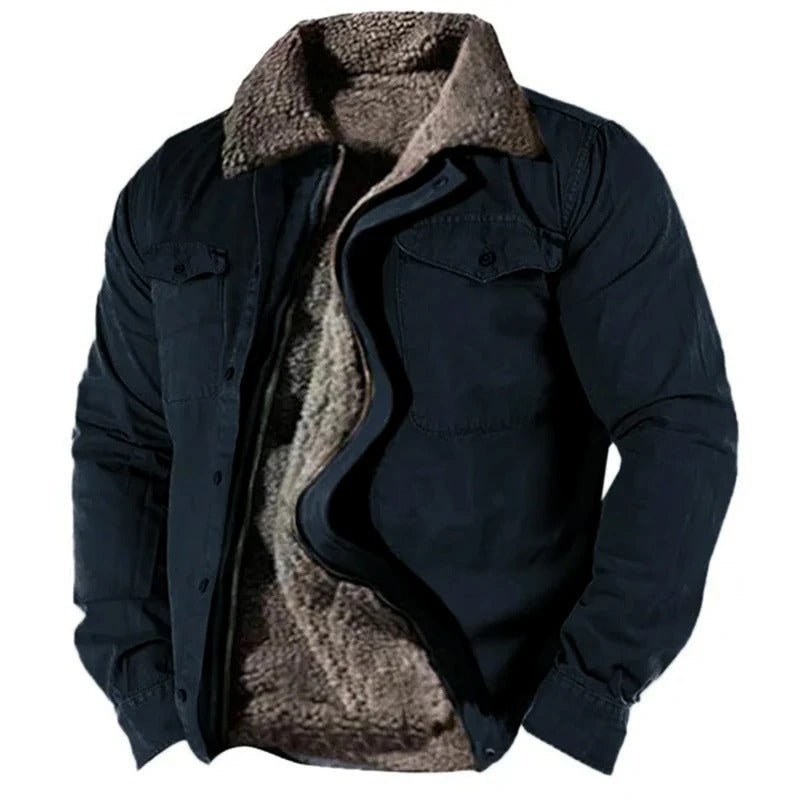 Men's Outdoor Winter Warm Sherpa-Lined Jacket
