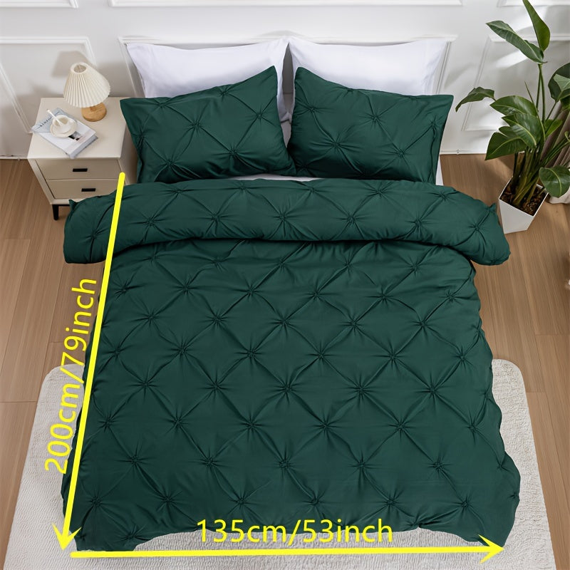 Duvet Cover Set | Quilted Texture | Breathable All-Season Comfort | Polyester - Image 41