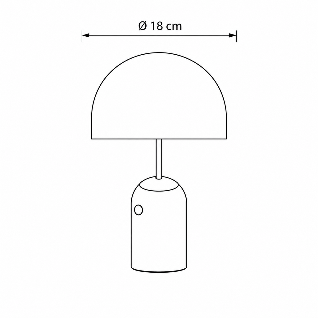 Rechargeable Cordless Mushroom Table Lamp
