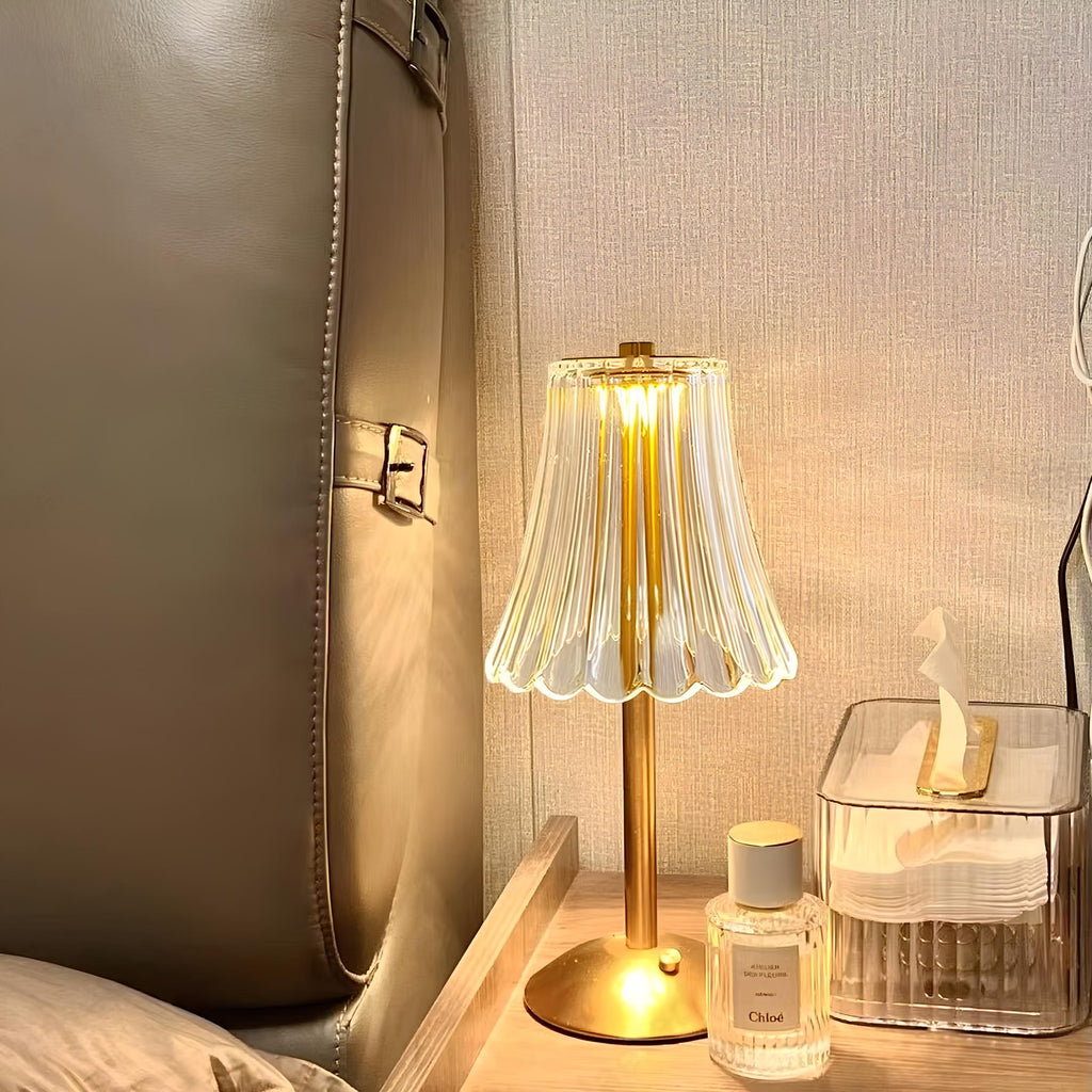 Exquisite Crystal LED Table Lamp with Touch Control and Dimmable Light