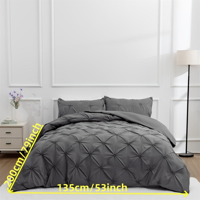 Duvet Cover Set | Quilted Texture | Breathable All-Season Comfort | Polyester - Image 17