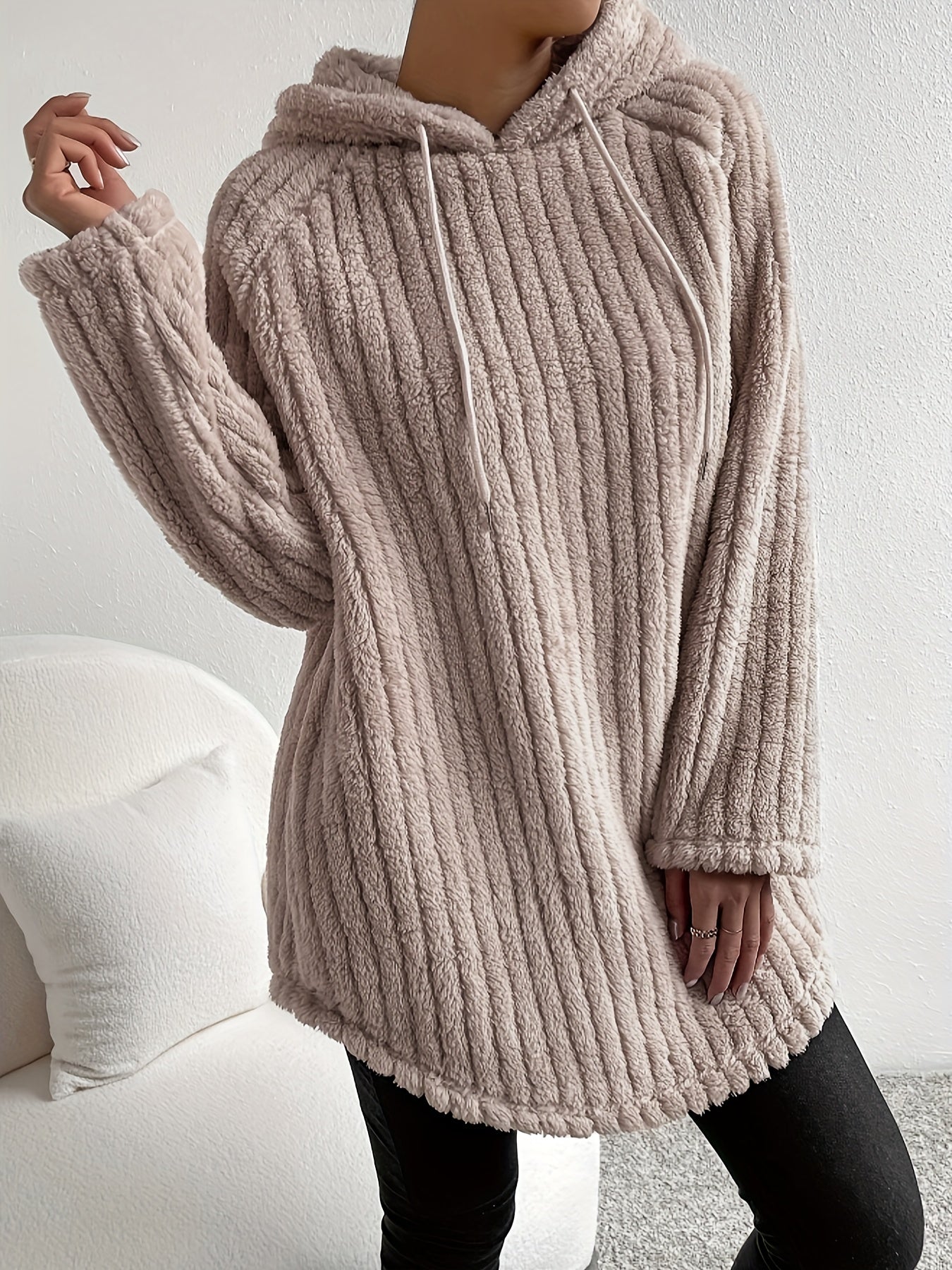 Women's Soft Teddy Style Hooded Sweatshirt