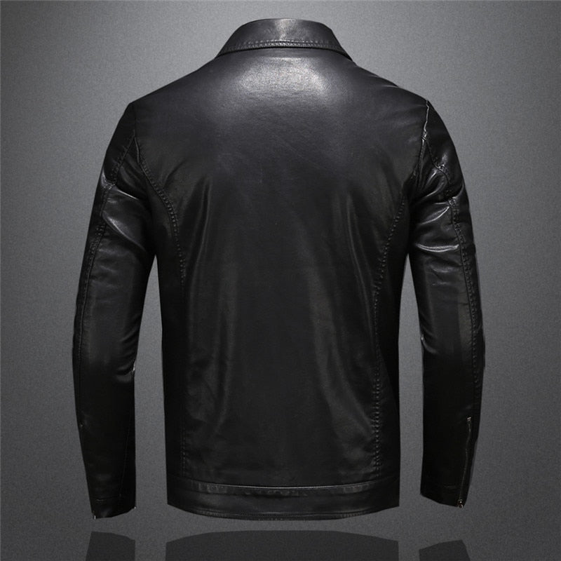 Timeless Elegance Durable Casual Outdoor Leather Jacket for Men
