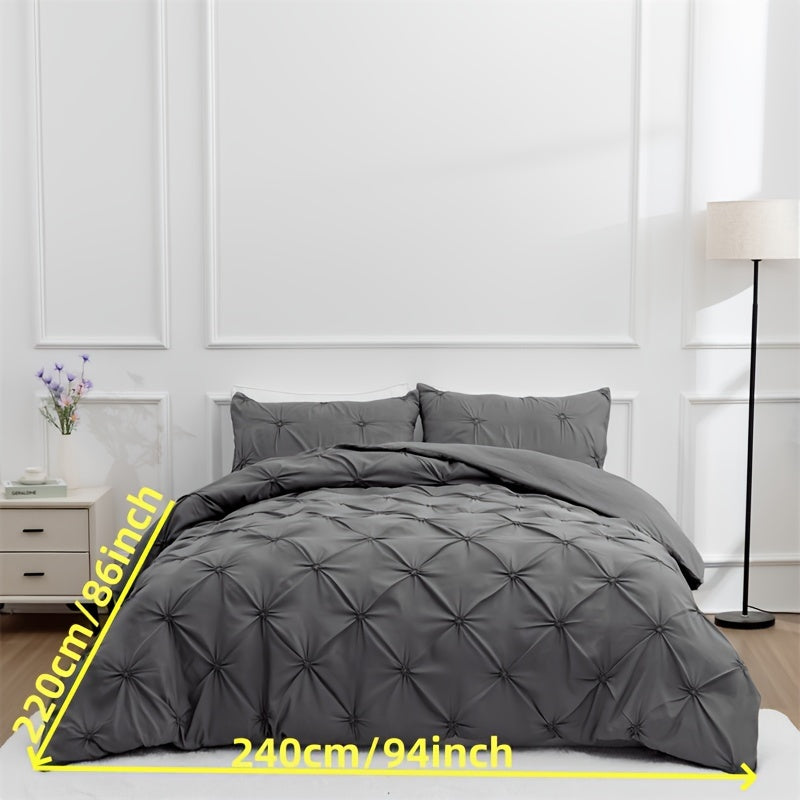 Duvet Cover Set | Quilted Texture | Breathable All-Season Comfort | Polyester - Image 21