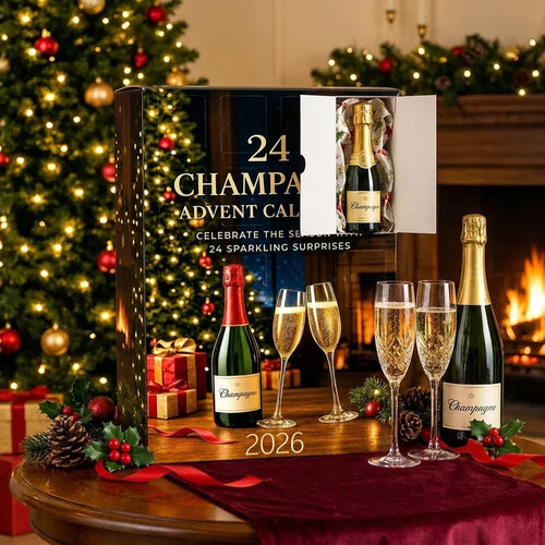 24 Day Champagne Advent Calendar 2026 Flat Decorative Bottle Designs - Image 2
