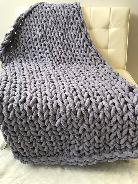 Chunky Knit Style Throw Blanket Textured Home Comfort - Image 10