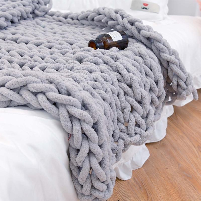 Chunky Knit Style Throw Blanket Textured Home Comfort - Image 4