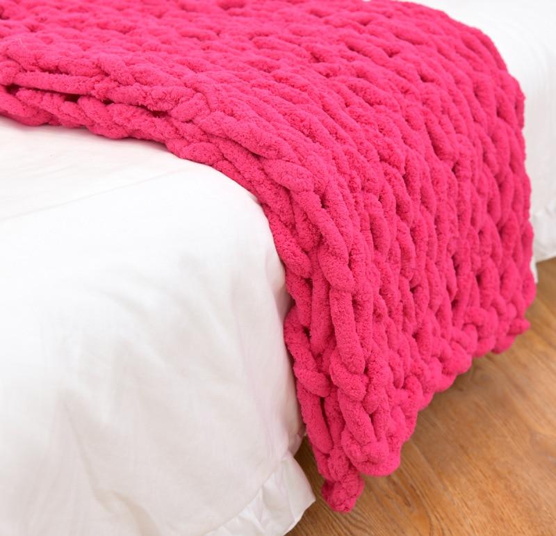Chunky Knit Style Throw Blanket Textured Home Comfort - Image 6