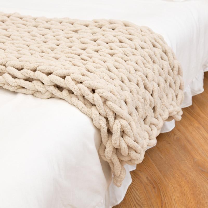 Chunky Knit Style Throw Blanket Textured Home Comfort - Image 8