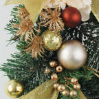 Artificial Pine Christmas Garland Gold Mesh Ribbon - Image 10