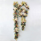 Artificial Pine Christmas Garland Gold Mesh Ribbon - Image 8