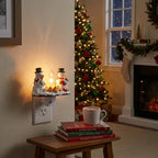 Snowman Campfire Resin Night Light Plug In Flickering Flame - Image 3