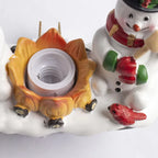 Snowman Campfire Resin Night Light Plug In Flickering Flame - Image 4