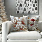 4 Pack Square Christmas Throw Pillow Covers 3D Printed - Image 4