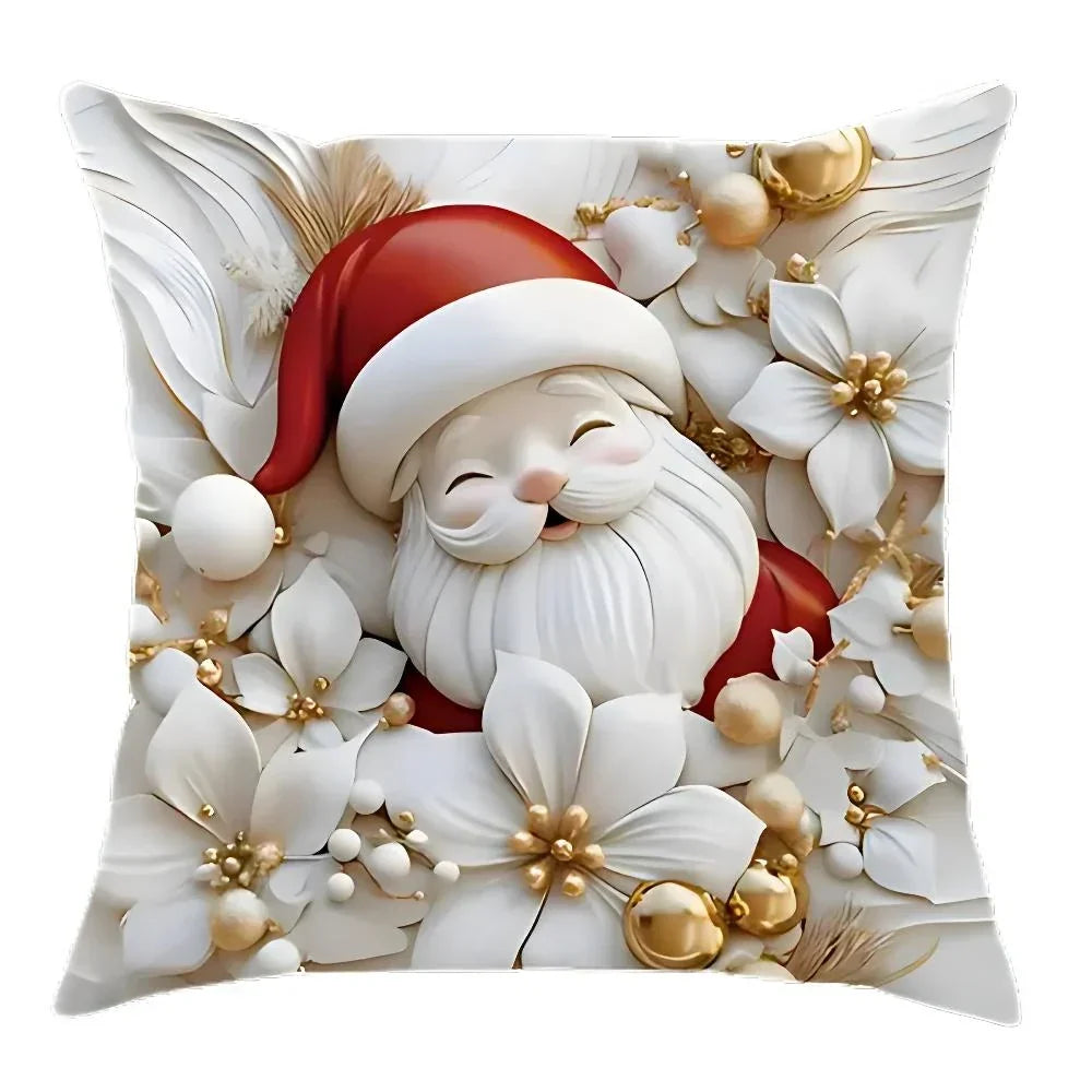 4 Pack Square Christmas Throw Pillow Covers 3D Printed - Image 6