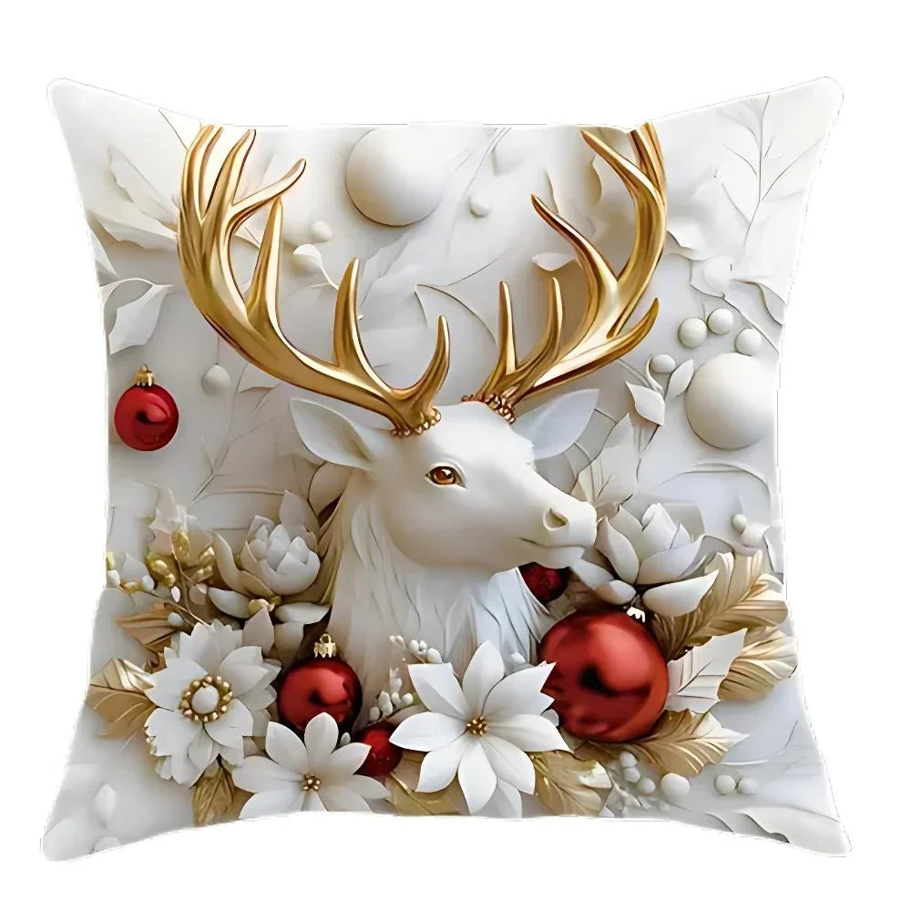4 Pack Square Christmas Throw Pillow Covers 3D Printed - Image 8