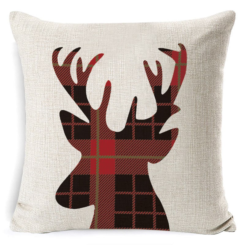Square Linen Look Christmas Pillow Covers 45x45cm - Image 23