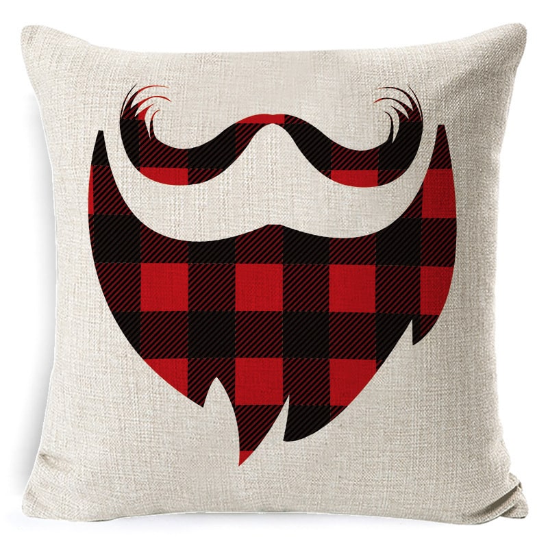 Square Linen Look Christmas Pillow Covers 45x45cm - Image 25
