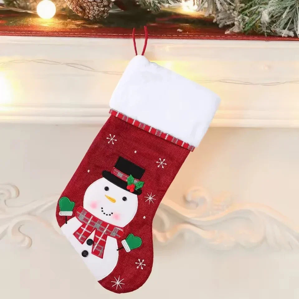 2 Pack Christmas Stockings Plush Cuff - Image 3