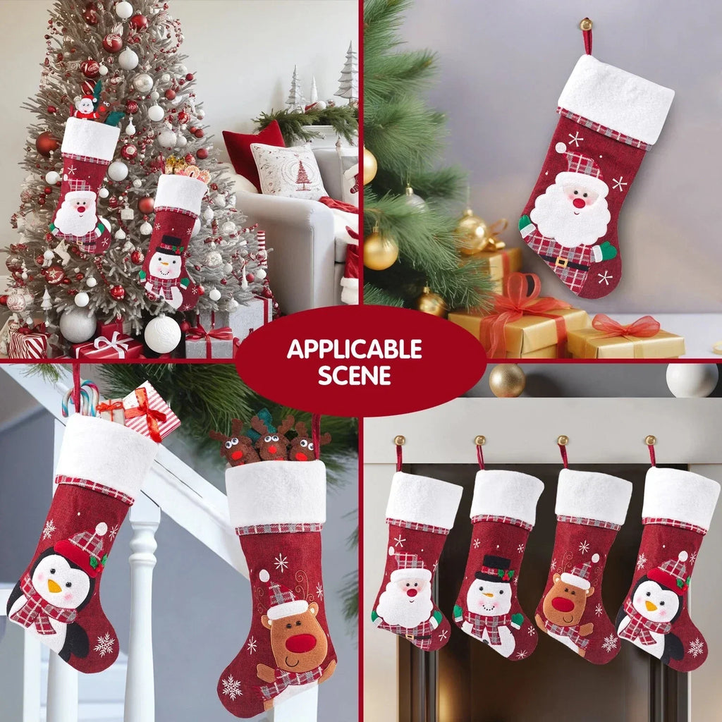 2 Pack Christmas Stockings Plush Cuff - Image 9