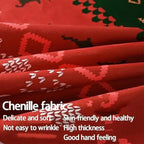 Plaid Rectangular Chenille Christmas Tablecloth - Image 3