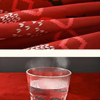 Plaid Rectangular Chenille Christmas Tablecloth - Image 4