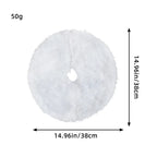 Plush Faux Fur Mini Christmas Tree Skirt - Image 5