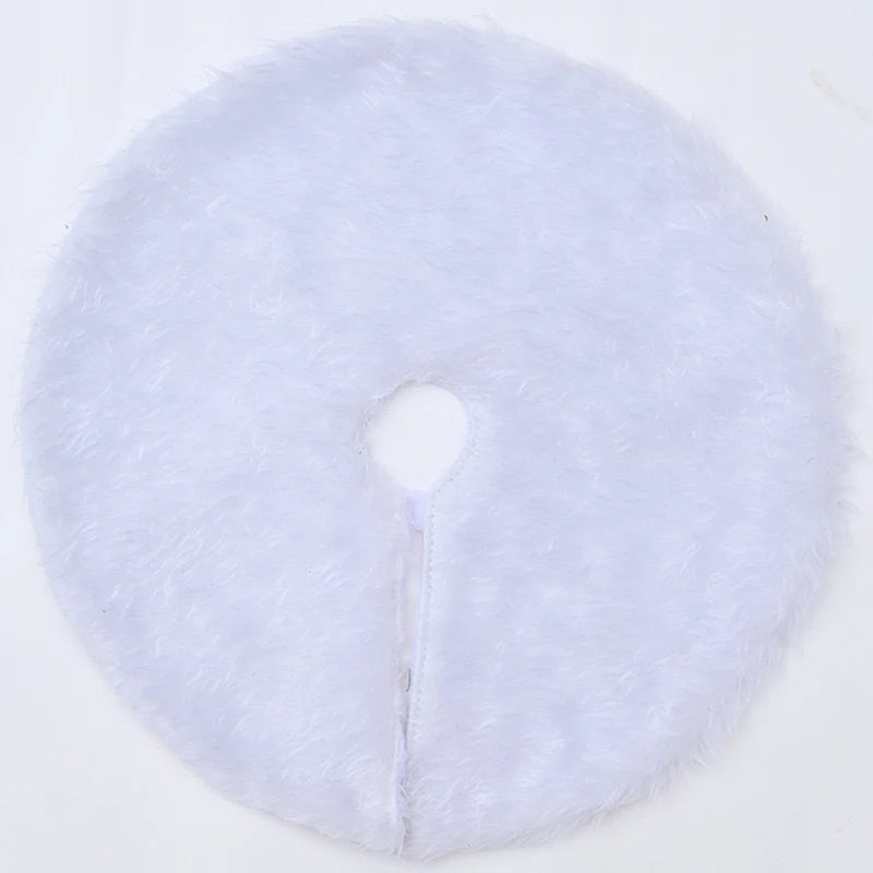 Plush Faux Fur Mini Christmas Tree Skirt - Image 6
