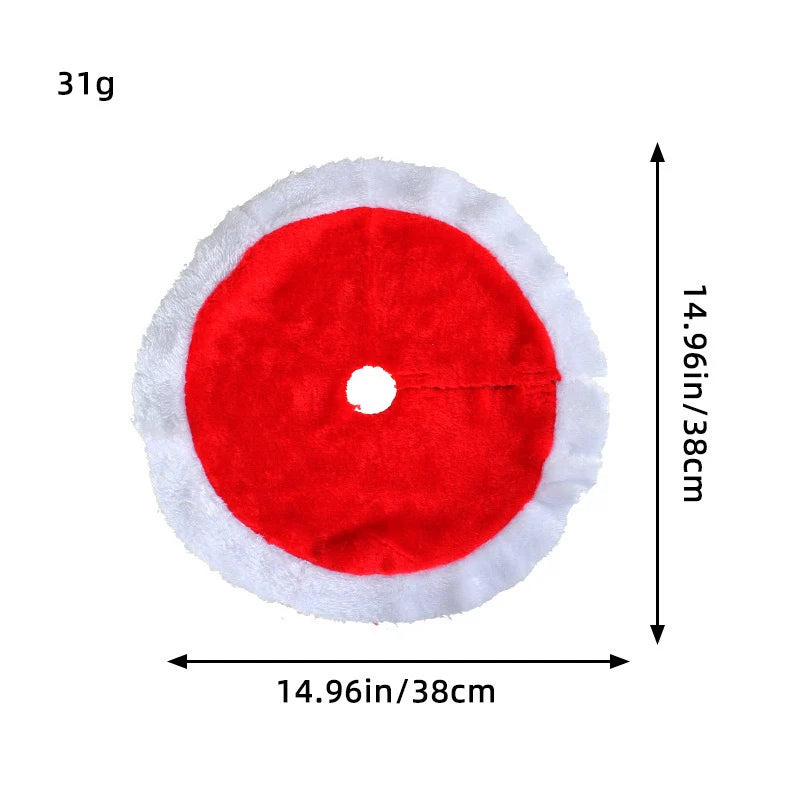 Plush Faux Fur Mini Christmas Tree Skirt - Image 9