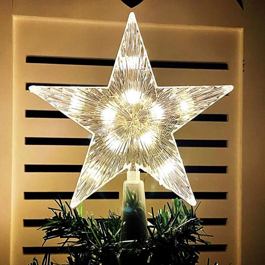 Star Christmas Tree Topper Battery Operated LED - Image 2
