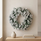 Flocked Artificial Pine Christmas Wreath