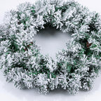 Flocked Artificial Pine Christmas Wreath - Image 2