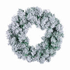 Flocked Artificial Pine Christmas Wreath - Image 5
