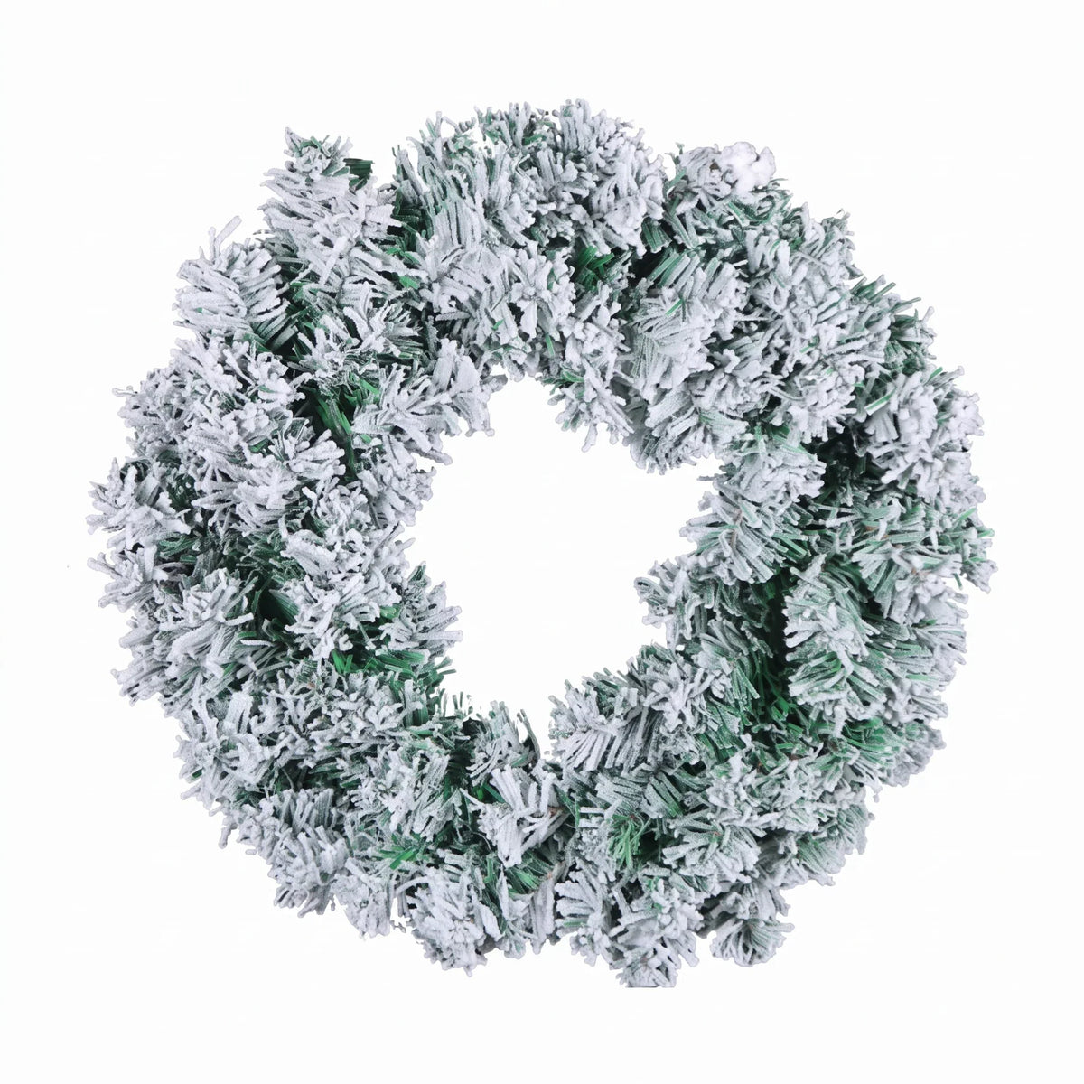 Flocked Artificial Pine Christmas Wreath - Image 5