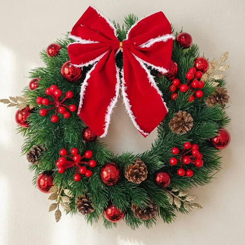 Artificial Pine Christmas Wreath Fairy Lights