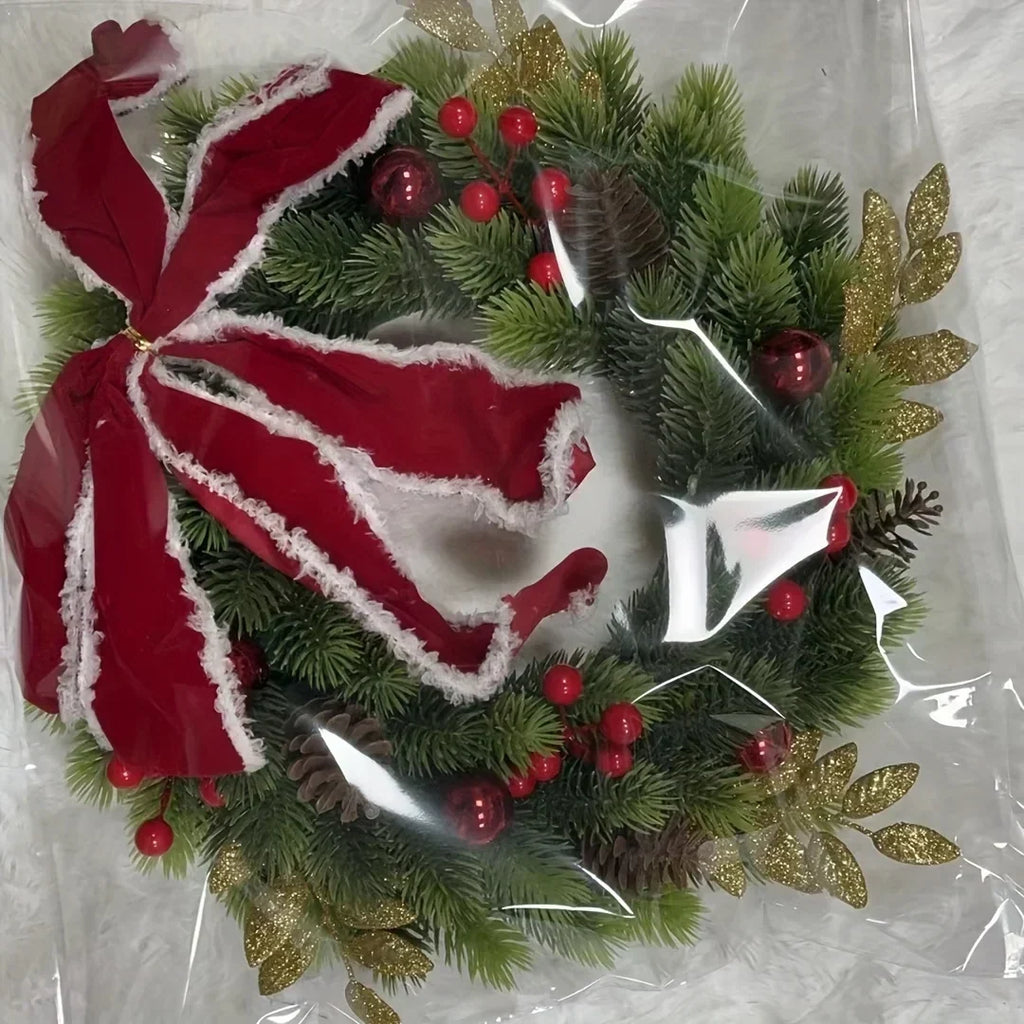 Artificial Pine Christmas Wreath Fairy Lights - Image 5