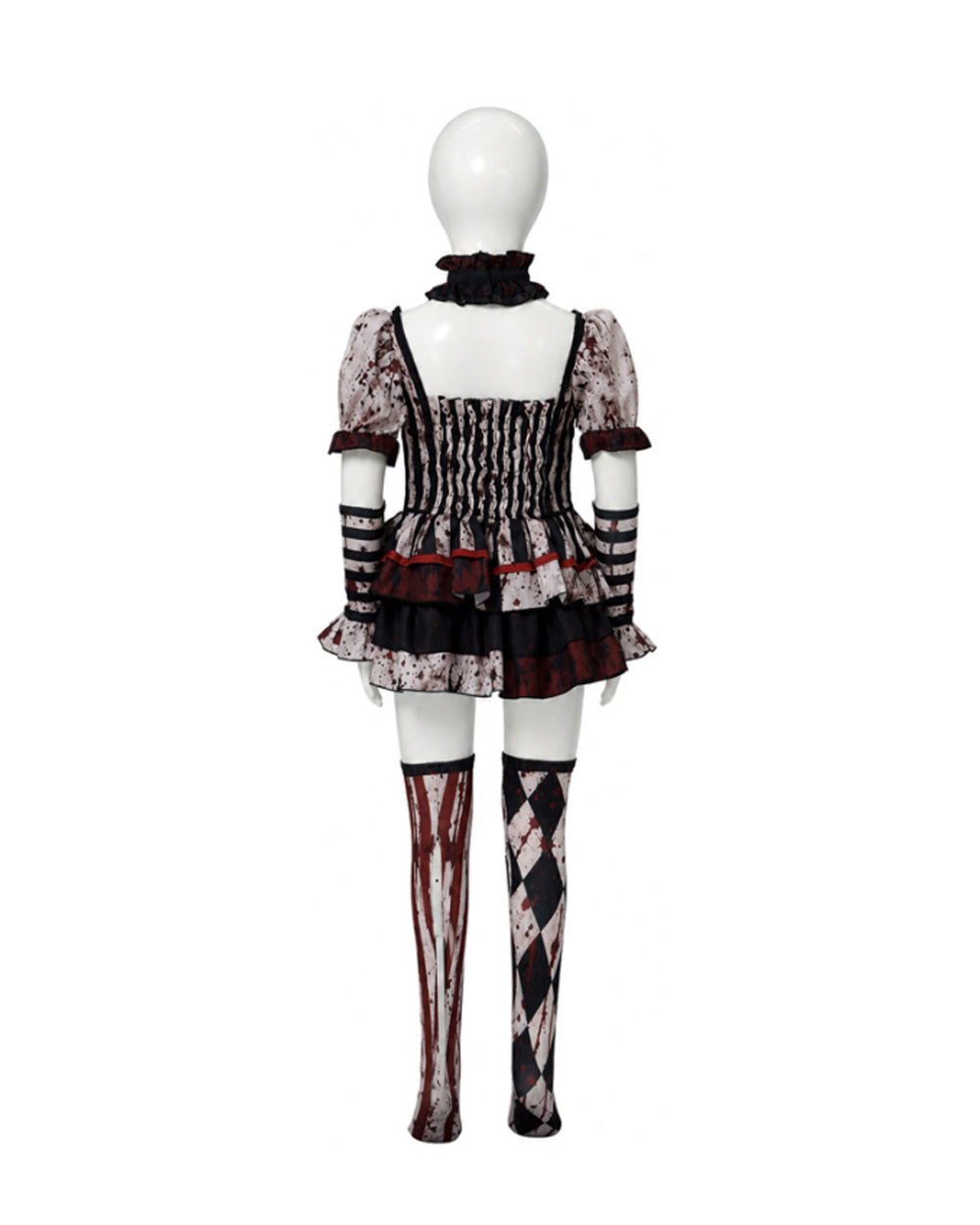Womens 4 Piece Clown Costume Pierrot - Image 12