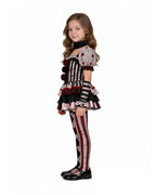 Womens 4 Piece Clown Costume Pierrot - Image 4