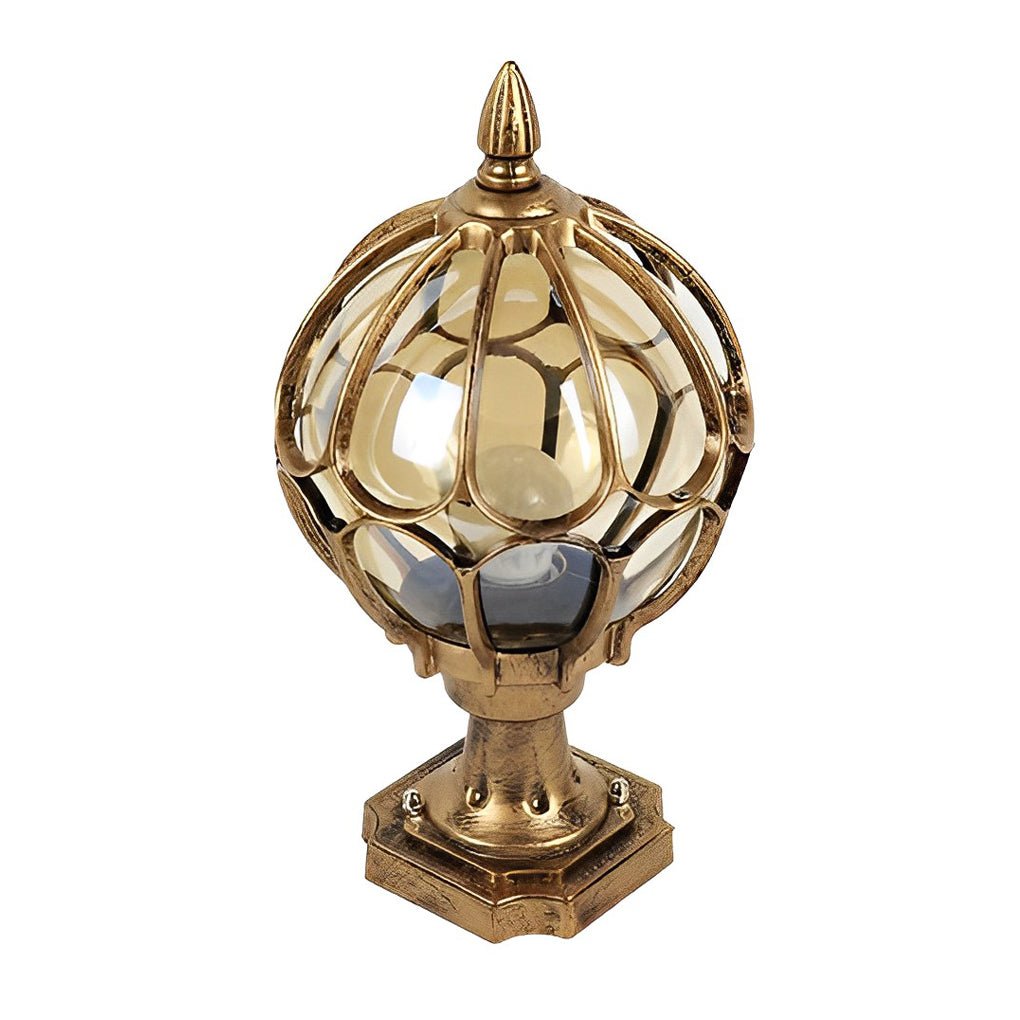 Outdoor Glass Globe Vintage Post Light - Image 9